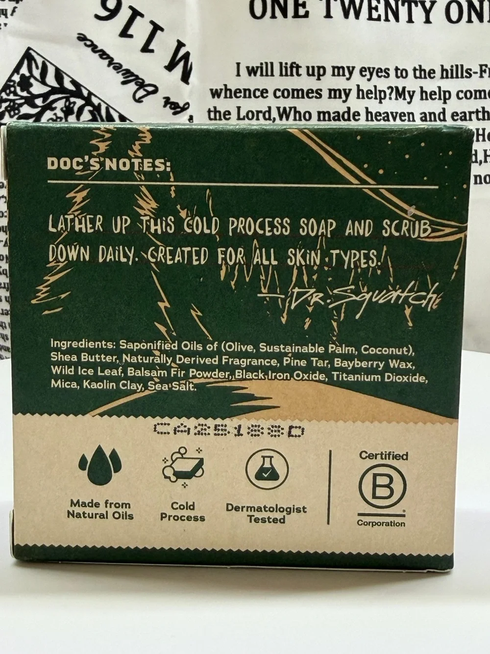 Dr. Squatch Snowy Pine Tar Men's Natural Soap